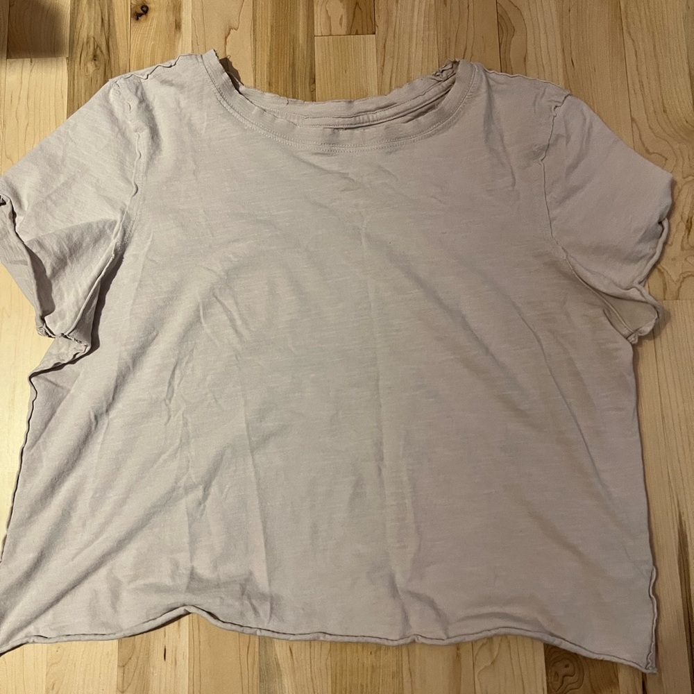 Blush Anthropologie distressed t-shirt